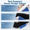 Zantle Small Wedge Pillow, Wedge Pillow for Bed Sores, Positioning Pillow, Positioning Wedge, Mini Pillow for Laptop and Yoga, Small Foam Wedge for Chair (1 Unit, Blue) view 4