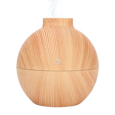 130ml Essential Oil Diffuser, USB LED Mini Essential Oil Diffuser, Office Desktop Humidifier, Ultrasonic Essential Oil Diffusers for Bedroom, Yoga, SPA (Light Wood Grain)
