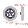 1 Pair 6/7/8" Wheelchair Replacement Wheels, PU Solid Wheelchair Front Wheels Assembly with 5/16" (8 mm) Bearing for Disabled Old People Wheelchair (Size : 6inch) view 2
