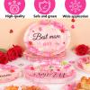 Qyeahkj 50 PCS Mother's Day Oval Paper Plates - Large 11' Disposable Party Decorations - Best Mom Ever Supplies - Favor for Happy Mother's Day Party Tableware Set view 3