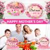 Qyeahkj 50 PCS Mother's Day Oval Paper Plates - Large 11' Disposable Party Decorations - Best Mom Ever Supplies - Favor for Happy Mother's Day Party Tableware Set view 4
