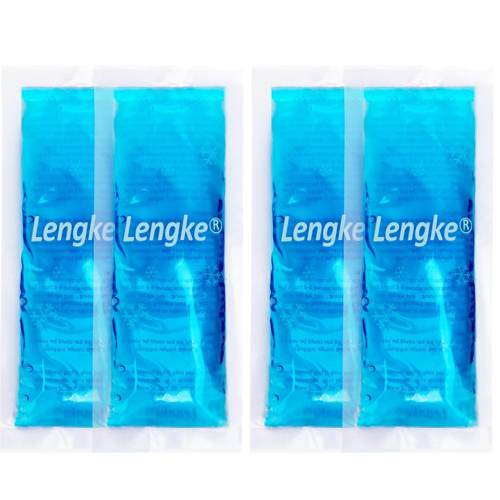4 Pack Small Ice Pack for Insulin Cooler Travel Case - TAS Approved Ice Packs Small and Reusable Ice Packs for Diabetic Travel Case, Lengke Ice Pack for Refrigerated Medicine Travel Case