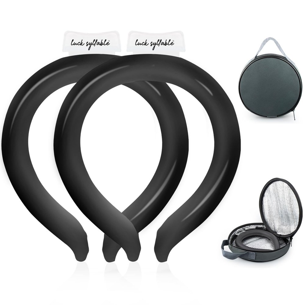 2PCS Neck CoolingTube with Insulated Bag, Reusable Ice Coolers Wearable Body CoolingProducts, Neck Coolers for HotWeather