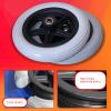 2 Pcs 6/7/8" Wheelchair Front Wheels Assembly for Disabled Old People Wheelchair, Polyurethane Anti-Slip Solid Tire with 5/16" (8 mm) Bearing (Color : Black, Size : 7") view 4