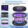 VIVIZEN Ultrasonic Retainer Cleaner Machine Sonic Dental Cleaning Machine for Dentures, Aligners, Braces, Mouth Guards, Jewelry, Portable 30W/45kHz (Black) view 2