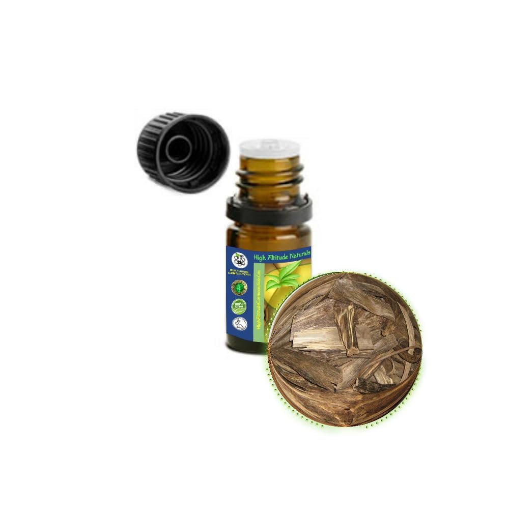 Agarwood Essential Oil - Aged Aquilaria Malaccensis Tree Wood - Oud Oil for Aromatherapy, Perfume, Incense, Spiritual Meditation, Cosmetics - Pure & Natural, Undiluted, Uncut - 5ml (1/6 oz)