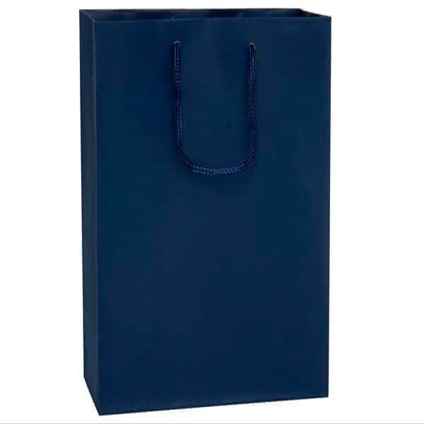 Navy Matte Gift Bags,Ideal for Sales Birthday Wedding Party Favor Holiday Present. Cub 8x4x10 Inch, 10 Pack