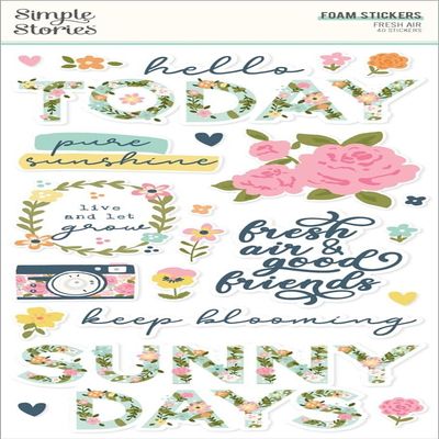 Simple Stories Fresh Air Foam Stickers-40/Pkg