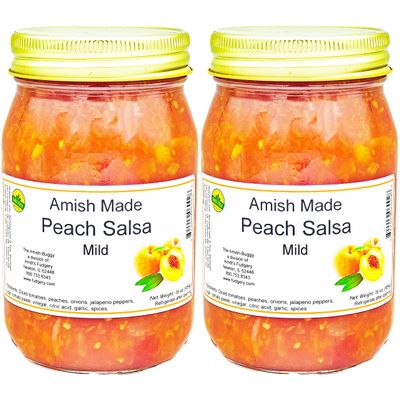 Amish Salsa Mild Peach - 2-16 Oz Jars