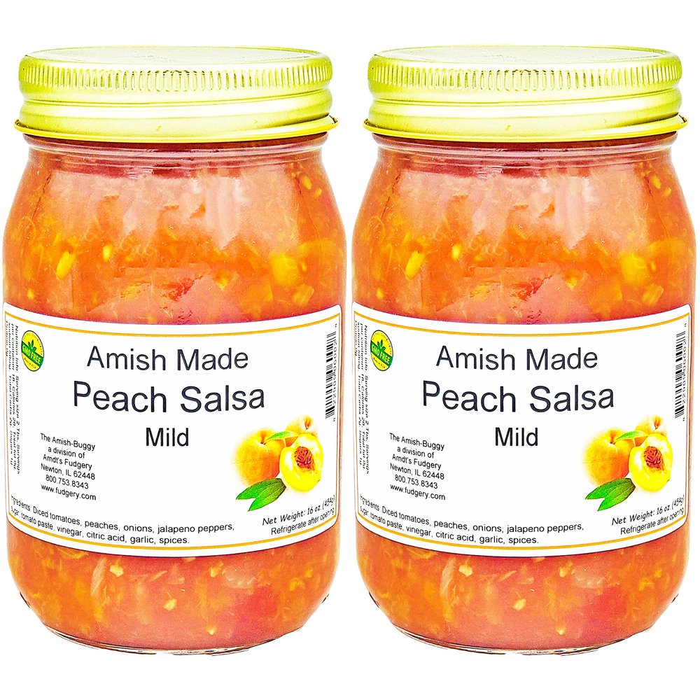 Amish Salsa Mild Peach - 2-16 Oz Jars