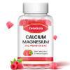 Zetelixia Calcium Magnesium Zinc Gummies with Vitamin D3 & K2, Calcium Gummies for Muscles, Women & Men, Raspberry Flavor - 60 Count view 1