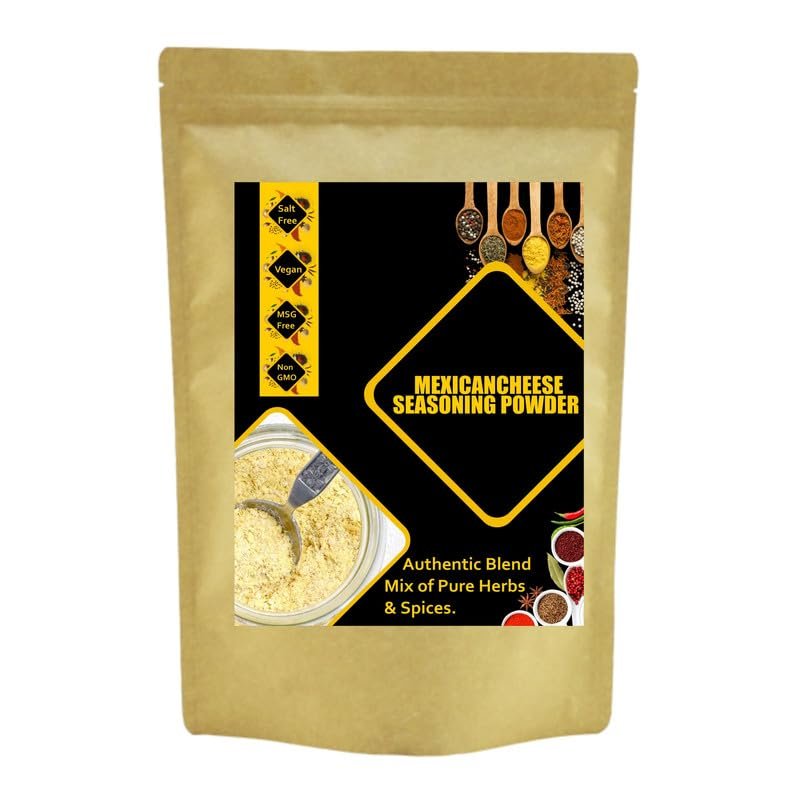 EDZZEL Unique Premium Indian Organic Mexican Cheese Seasoning Powder Plant Based, Vegan, Gluten Free-100 GRAM ( Pack Of 2 )