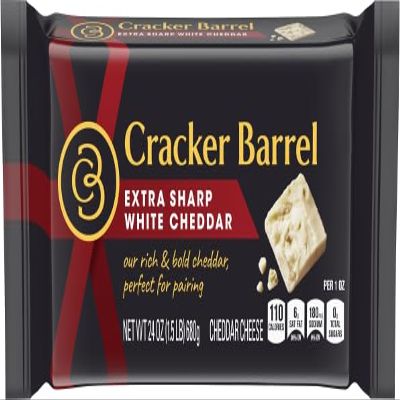 NineLife Basics Cracker Barrel Extra Sharp White Cheddar 24 oz Block Cheese - 1.5 lb