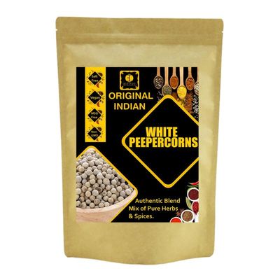 EDZZEL Unique Premium Indian Organic White Peppercorns Plant Based, Vegan, Gluten Free-100 GRAM (Pack Of 1)