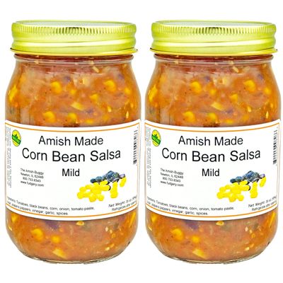Amish Made Salsa - 2-16 oz Jars (Corn Bean Mild)