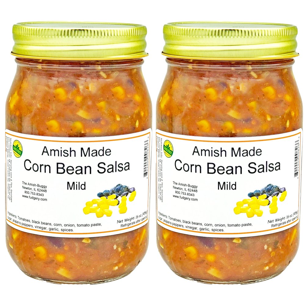 Amish Made Salsa - 2-16 oz Jars (Corn Bean Mild)