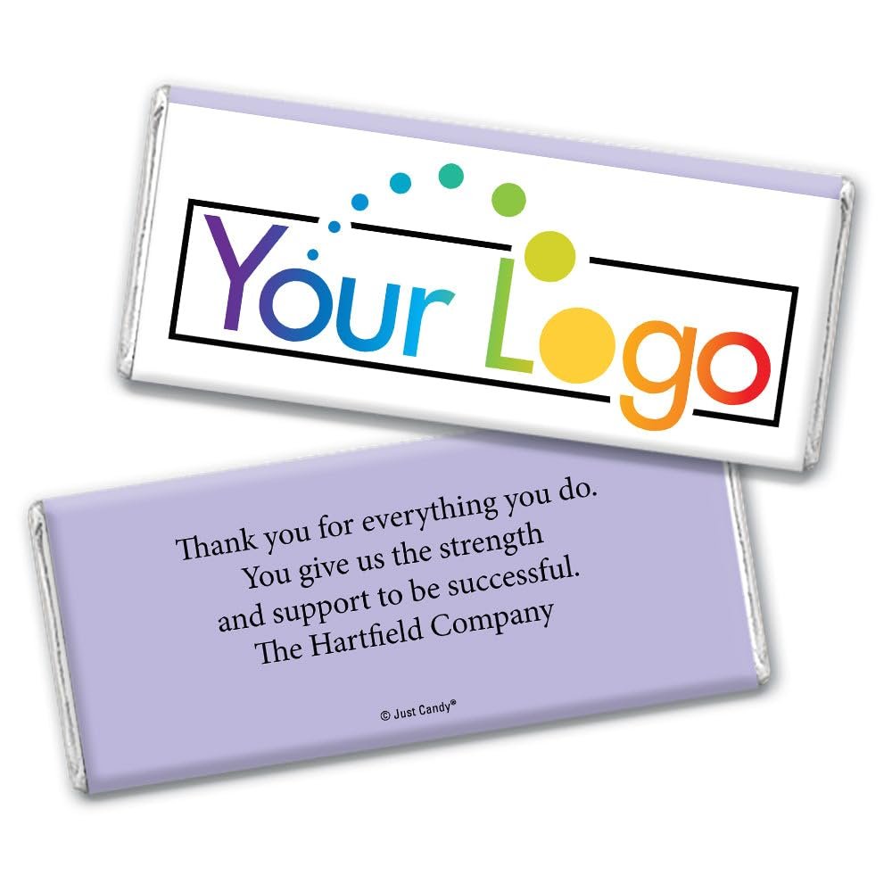 50 Pcs Personalized Candy Promotional Products Add Your Logo Chocolate Bars - Lavender