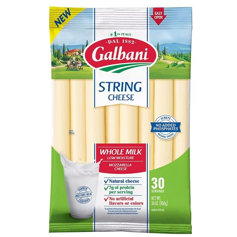 NineLife Basics Galbani Mozzarella String Cheese 30 Ct