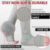 Ailaka 3 Pairs Compression Socks with Zipper, 15-20 mmHg Medical Knee High Compression Support Socks for Men Women, Varicose Veins, Edema, Recovery, Pregnant, Nurse view 3