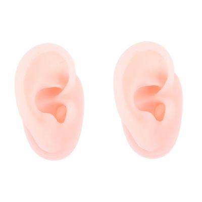 SOLUSTRE 2pcs Silicone Ear Model for Jewelry Display and Piercing Practice Tool Realistic Fake Ear for Teaching Human Anatomy Convenient Design for Earrings Jewelry Showcase