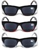 V.W.E. Vision World 3 Pairs Women Outdoor Reading Sunglasses - Fully Magnified Readers (3 Pairs (Demi/Red/Clear), 2.25) view 1