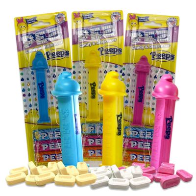 Snackivore Peeps Easter Pez Candy Dispenser 3 Pack. Easter Pez Dispensers Bulk, Bulk Pez Dispensers, Easter Peeps Candy, Easter Candy Tubes, Easter Candies Bulk, Easter Basket Candy.
