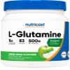 Nutricost L-Glutamine Powder Supplement (Green Apple) 500g - Gut Support, 5 Grams per Serving, Sweetened with Stevia - Gluten Free, Non GMO view 1