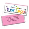 50 Pcs Personalized Candy Promotional Products Add Your Logo Chocolate Bars - Pink view 1