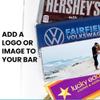 50 Pcs Personalized Candy Promotional Products Add Your Logo Chocolate Bars - Pink view 4