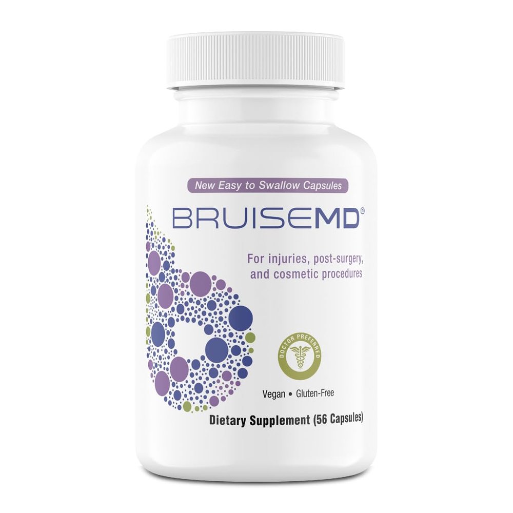 BruiseMD Bromelain 500mg 2,400GDU/g Supplement with Zinc and Vitamin C for Swelling, Inflammation, and Discoloration, Easy to Swallow Capsules (14-Day Supply) - Advanced Formula