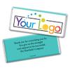 50 Pcs Personalized Candy Promotional Products Add Your Logo Chocolate Bars - Robins Egg Blue view 1