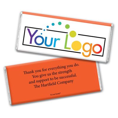 50 Pcs Personalized Candy Promotional Products Add Your Logo Chocolate Bars - Orange
