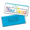 50 Pcs Personalized Candy Promotional Products Add Your Logo Chocolate Bars - Caribbean Blue view 1
