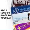 50 Pcs Personalized Candy Promotional Products Add Your Logo Chocolate Bars - Caribbean Blue view 4