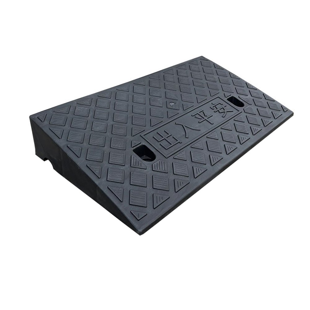 ZENSTE Threshold Ramp for Doorways Portable Lightweight Plastic Curb Ramp for Driveway, Loading Dock, Sidewalk, Car, Scooter, Bike, Motorcycle, Wheelchair, 50*27*7cm, Black