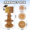 Hying 2026 Graduation Money Holder Class of 2026 Money Card Holder Golden Wooden Money Holder Cash Gift Ideas 2026 Congrats Grad Tiered Tray Cash Cake DIY Greeting Gift for Graduation Party Supplies view 2