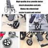 1 Pair 6/7/8" Wheelchair Replacement Wheels, PU Solid Wheelchair Front Wheels Assembly with 5/16" (8 mm) Bearing for Disabled Old People Wheelchair (Size : 8inch 1) view 4