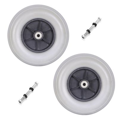 1 Pair 6/7/8" Wheelchair Replacement Wheels, PU Solid Wheelchair Front Wheels Assembly with 5/16" (8 mm) Bearing for Disabled Old People Wheelchair (Size : 8inch 2)