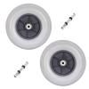 1 Pair 6/7/8" Wheelchair Replacement Wheels, PU Solid Wheelchair Front Wheels Assembly with 5/16" (8 mm) Bearing for Disabled Old People Wheelchair (Size : 8inch 2) view 1