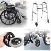 1 Pair 6/7/8" Wheelchair Replacement Wheels, PU Solid Wheelchair Front Wheels Assembly with 5/16" (8 mm) Bearing for Disabled Old People Wheelchair (Size : 8inch 2) view 3
