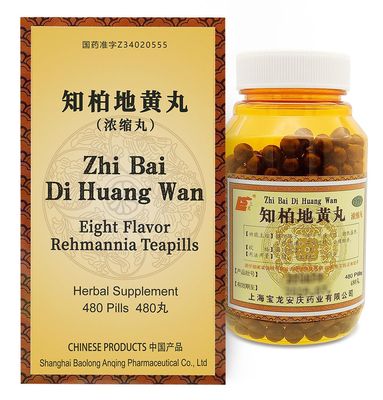 Zhi-Bai Di-Huang Wan Herbal Supplement 480 Pills (60 Servings, Economy Size) - Chinese Herbal Formula Eight Flavor Rehmannia for Yin Nourishment