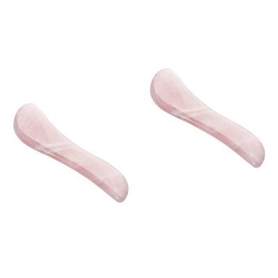 Gatuida 2pcs Quartz Scraping Massage Tool Face Roller S-Shape for Spa Home Travel