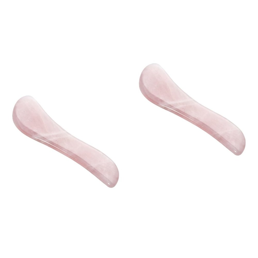 Gatuida 2pcs Quartz Scraping Massage Tool Face Roller S-Shape for Spa Home Travel
