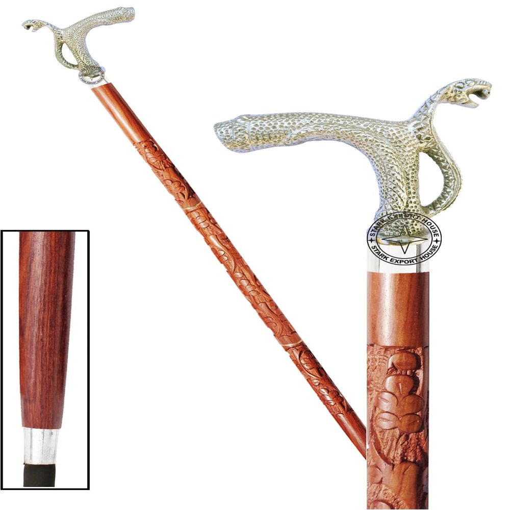 Nautical Designer Walking Stick Men & Women Canes and Wooden 37 inch Handle Natural Wood Rosewood (SUBJ)