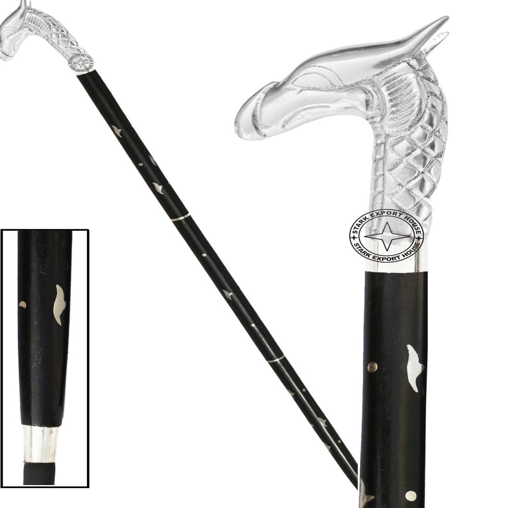Nautical Designer Walking Stick Men & Women Canes and Wooden 37 inch Handle Natural Wood Rosewood (FGTR)