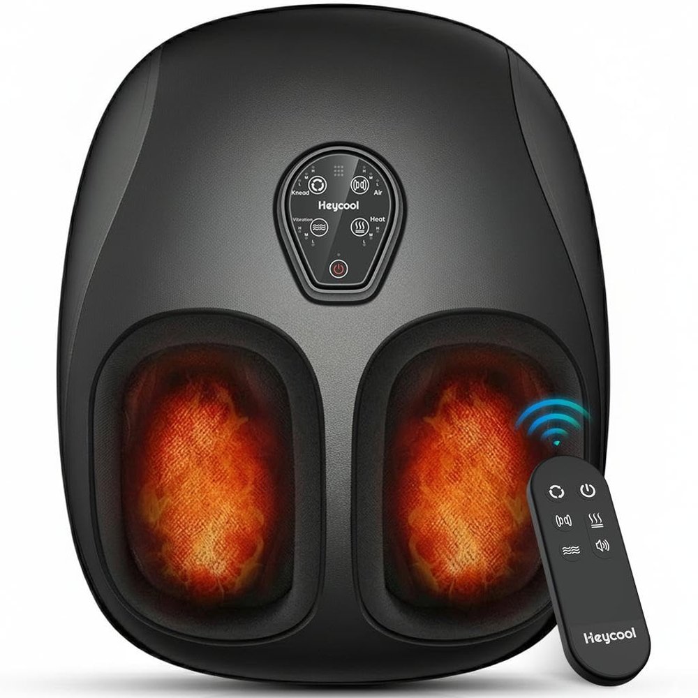 2026 Upgraded Shiatsu Foot Massager with Heat and Compression, FSA Eligible HSA Store Eligible, Remote Control, Foot Massager for Plantar Fasciitis, Neuropathy,Valentine's Day Gifts, Men, Women