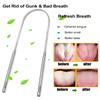 2 Pack Tongue Scraper for Adults, GIAVGIAV Professional Tongue Cleaner Tongue Brush for Oral Care & Hygiene, Reusable Tongue Scrubber with Dual Carved Handle, Reduce Bad Breath, Stainless Steel view 2