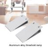 1 Pair Threshold Ramp, Wheelchair Entry Ramp, Aluminum Alloy Wheelchair Ramp, Adjustable Mobility Access Threshold Ramp for Home Bathroom view 4