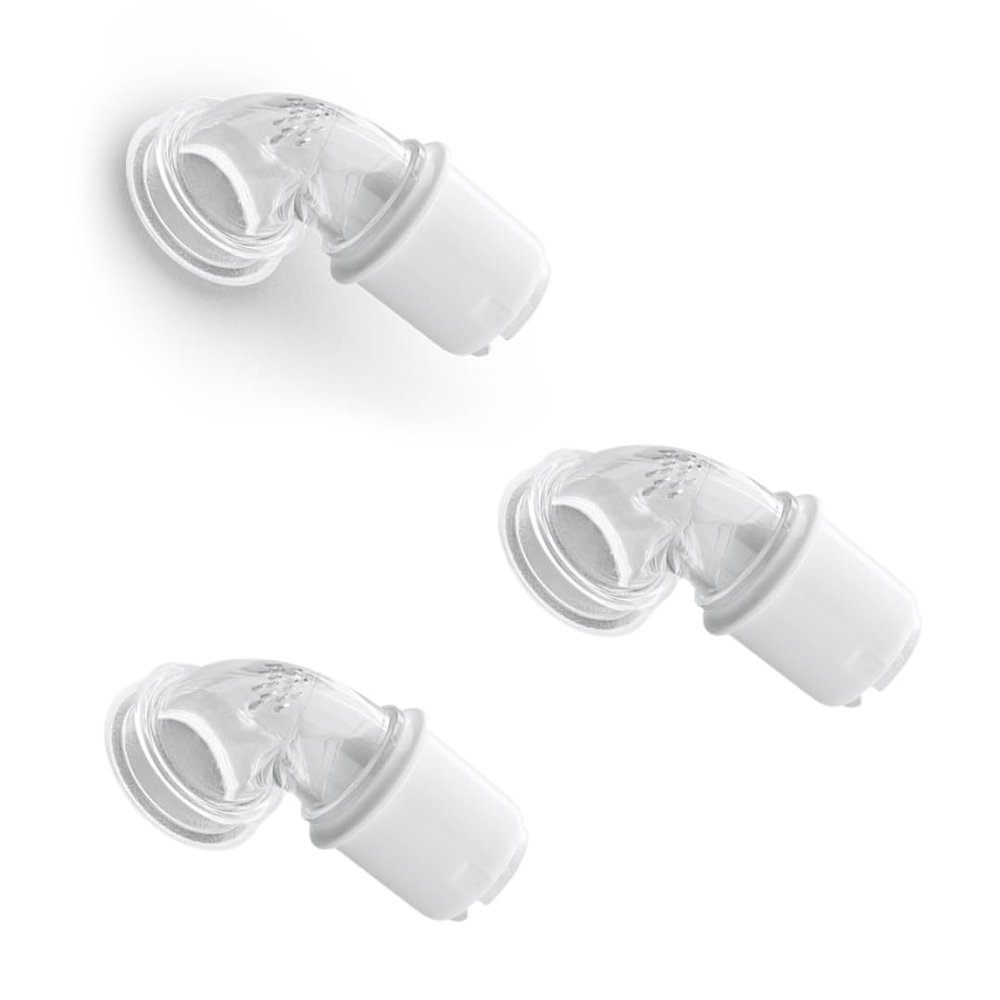 NineLife Basics Dream-wear Elbow with Swivel Replacement (3 Pack), Clear