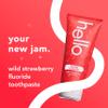 hello Wild Strawberry Kids Toothpaste with Fluoride, Strawberry Toothpaste for Kids, Safe for Ages 2 and Up, Helps Prevent Cavities, Strengthen Enamel, and Polishes Teeth, ADA Approved, 3 Pack, 4.2 Oz view 2